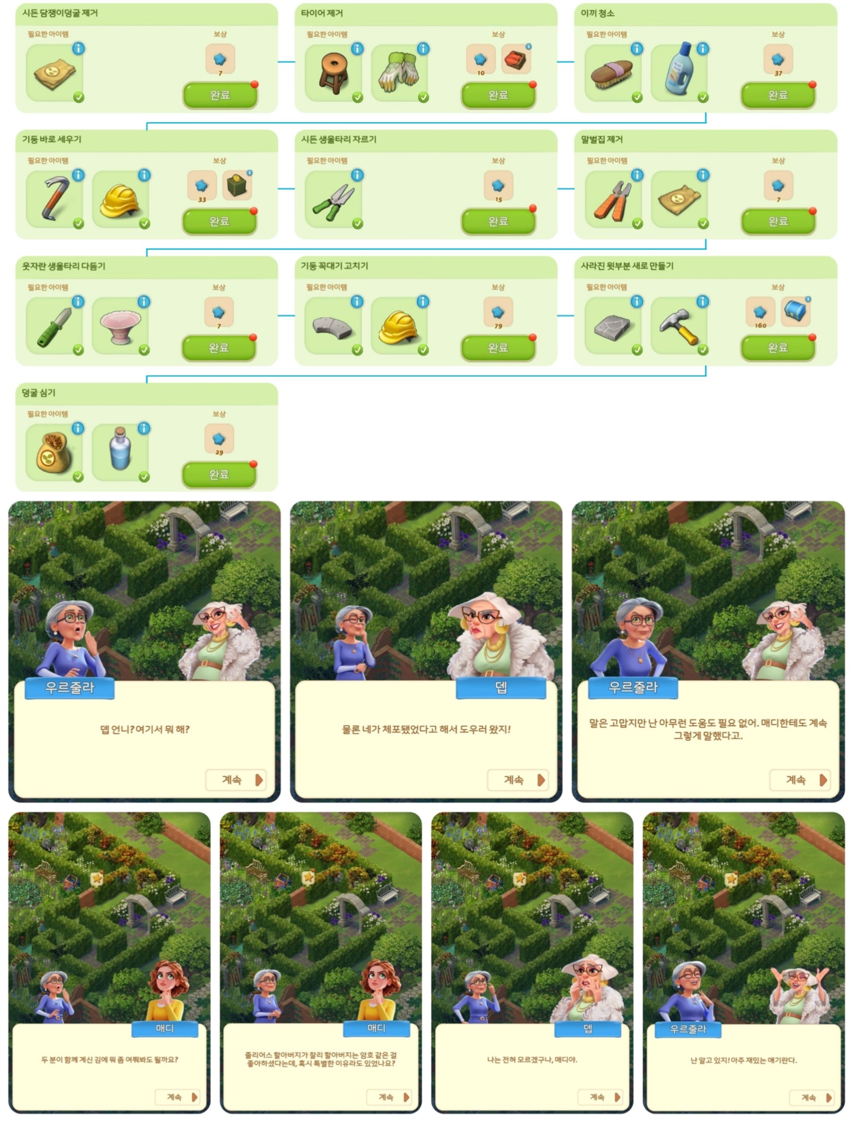 우르줄라 할머니, 뎁 할머니, 매디의 대화