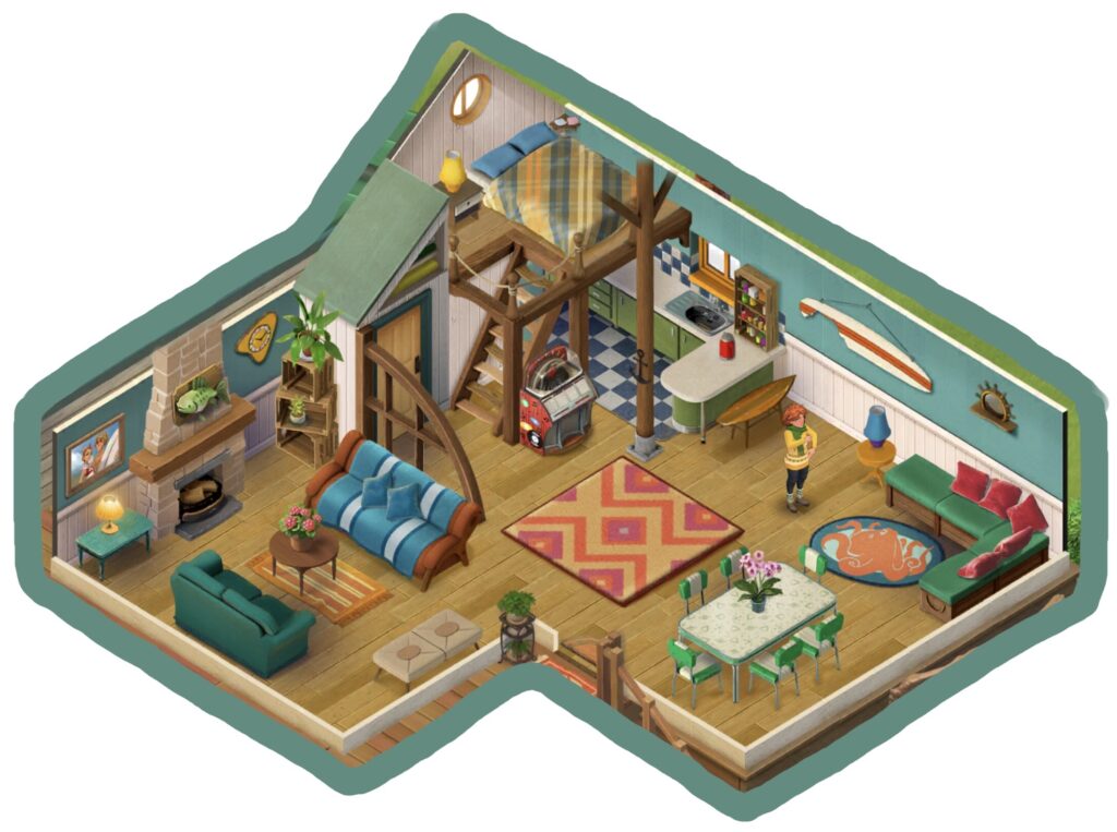 머지맨션 해변 오두막 전경